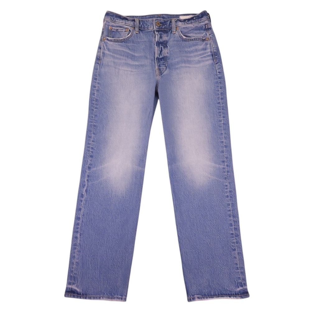 Gap Cheeky Straight Jeans Women 29 8 Blue High Rise Button Fly Denim Medium Wash